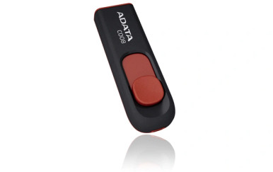 ADATA C008 Retractable USB 2.0 32GB Black/RedFlash Drive