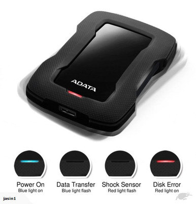 ADATA HD330 Durable External HDD 1TB USB3.1 Black