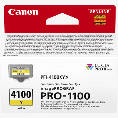 Canon PFI-4100Y Yellow Ink Cartridge (80mL)