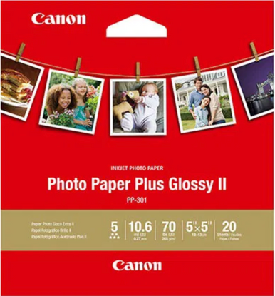 Canon PP-301 5x5" Glossy II Photo Paper Plus (20 Sheets)