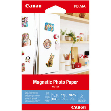 Canon MG-101 4x6" Magnetic Photo Paper (5 Sheets)