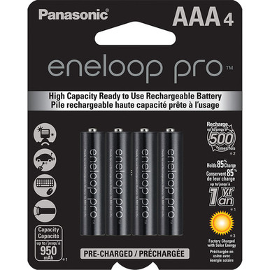 Panasonic Eneloop Pro AAA Rechargeable Batteries (950mAh, 4 Pack)