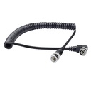 Ansso BNC SDI Cable 6G Coiled Straight to Right Angle 60-150cm