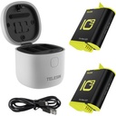 TELESIN Allin Battery Charger Box & Card Reader with 2 Batteries for GoPro HERO 12/11/10/9