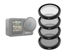Telesin 4-pack CPL+ND 8 or 16 or 32 lens filter kit for DJI Action 3/4/5 Camera
